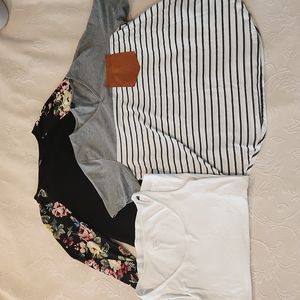 3 Maternity Shirts size Medium